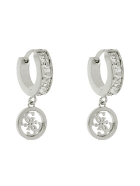 Guess Guess Σκουλαρίκια Huggie Me JUBE03 147JW Ασημί