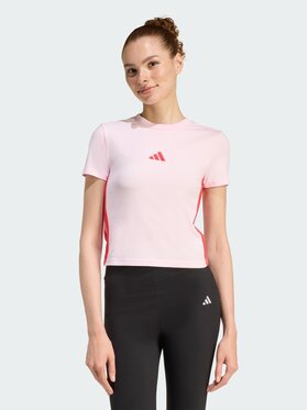 adidas adidas T-Shirt 139377 Różowy Slim Fit