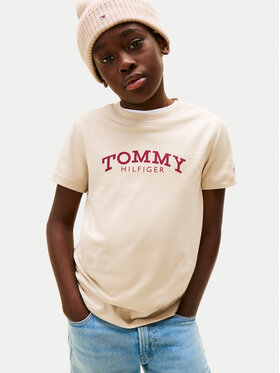Tommy Hilfiger Tommy Hilfiger Tricou Monotype Print KB0KB10051 D Bej Regular Fit