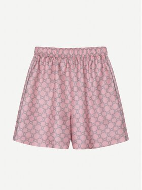 MARI PRETI MARI PRETI Szorty materiałowe MONOGRAM M Różowy Regular Fit