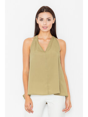 FIGL FIGL Bluzka M480 Khaki Regular Fit