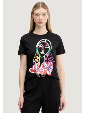 Desigual Desigual T-Shirt TS_MISURI Μαύρο Casual Fit