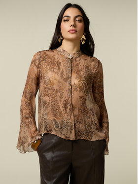 Oltre Oltre Camicia 501CR003373N0R2 Marrone Regular Fit