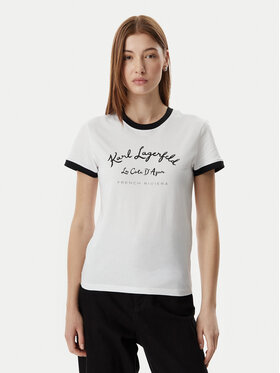 KARL LAGERFELD KARL LAGERFELD T-Shirt B2W17021 Bílá Slim Fit
