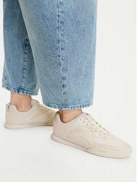 Calvin Klein Calvin Klein Sneakersy Low Pro Runner Laceup Lth Croco HW0HW03244 Krémová