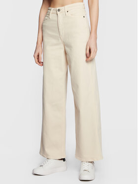 Calvin Klein Calvin Klein Blugi K20K205058 Écru Wide Leg