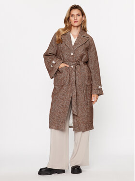 Custommade Custommade Gyapjú kabát Halina 999511879 Barna Oversize
