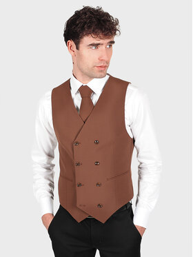 Evenemen Evenemen Kamizelka BOSTON ROMOLO 66T Brązowy Slim Fit