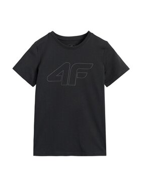 4F 4F T-Shirt BASIC+ Czarny Regular Fit