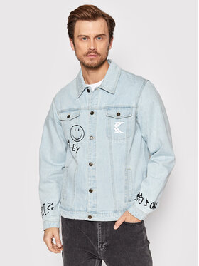 Karl Kani Karl Kani Džínsová bunda SMILEY Retro Scribble 6087126 Modrá Relaxed Fit