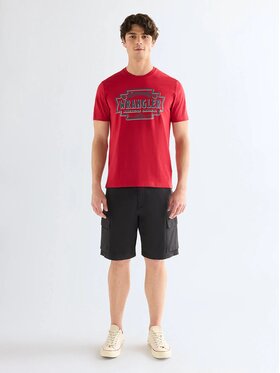 Wrangler Wrangler Szorty materiałowe PK CARGO SHORT Czarny Relaxed Fit