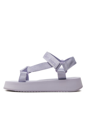 Calvin Klein Jeans Sandale Sandal Velcro Webbing In Mtl YW0YW01480 Ljubičasta