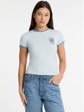 Guess Jeans Guess Jeans T-Shirt 174441 Modrá Classic Fit