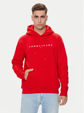 Tommy Jeans Tommy Jeans Felpa Linear Logo DM0DM17985 Rosso Regular Fit