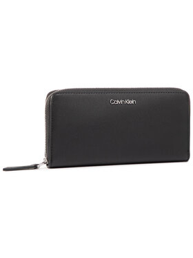 Calvin Klein Calvin Klein Veľká dámska peňaženka Ck Must Ziparound Lg K60K606698 Čierna