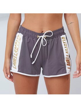 LaBellaMafia LaBellaMafia Szorty sportowe SHORTS GREY&GOLD Szary Regular Fit