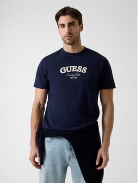 Guess Guess T-Shirt 182678 Modrá Classic Fit