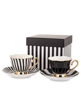 MIAhome MIAhome Komplet filiżanek ze spodkami w pudełku 90 ml BETTY ESPRESSO Czarny