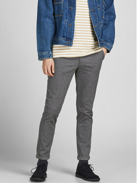 Jack&Jones Jack&Jones Παντελόνι chino Marco 12206198 Γκρι Slim Fit