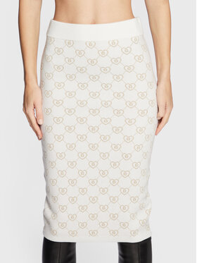 Blugirl Blumarine Blugirl Blumarine Пола тип молив RF2113-MA21N Бял Slim Fit