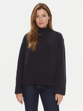 Tommy Hilfiger Tommy Hilfiger Dolčevita WW0WW39903 Tamnoplava Relaxed Fit