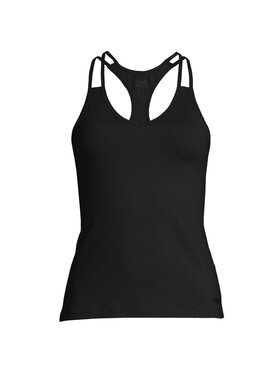 Casall Casall Top V-Neck Racerback Czarny Slim Fit