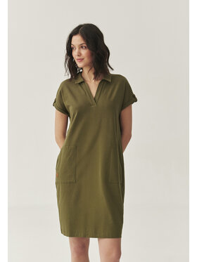 TATUUM TATUUM Úpletové šaty SACO Khaki Barrel Fit