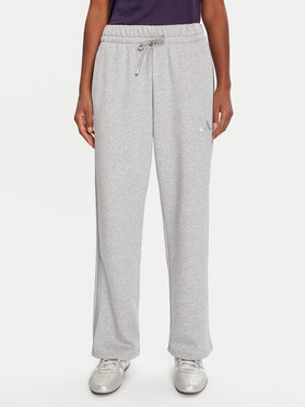 adidas adidas Долнище анцуг Holiday 3-Stripes Fleece JM1888 Сив Loose Fit