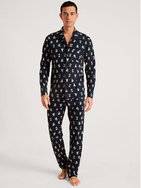 Calida Calida Pyžamo 45382 Tmavomodrá Comfortable Fit
