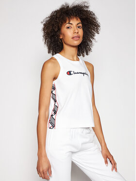 Champion Champion Top Jacquard Logo Tape 112768 Biały Custom Fit