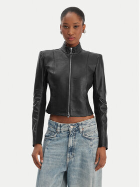 Patrizia Pepe Patrizia Pepe Шкіряна куртка CO0001/L1HZ-K103 Чорний Regular Fit