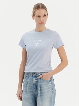 Guess Guess T-Shirt V4YI21 KCDH1 Světle modrá Regular Fit