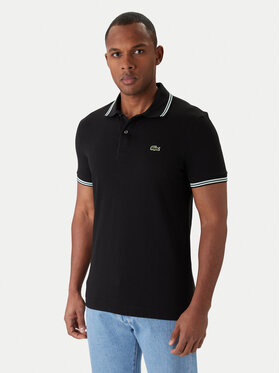 Lacoste Lacoste Тениска с яка и копчета PH9875 Черен Regular Fit