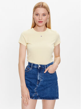 Tommy Hilfiger Tommy Hilfiger T-shirt DW0DW14876 Žuta Regular Fit