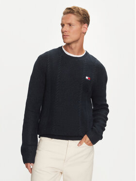 Tommy Jeans Tommy Jeans Sweter DM0DM19440 Granatowy Regular Fit