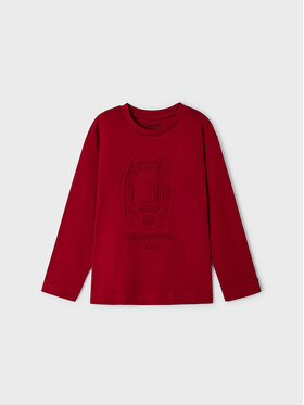 Mayoral Mayoral Bluzka 4.020 Czerwony Regular Fit