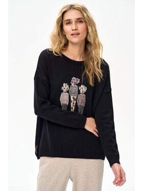 blue shadow blue shadow Sweter Pax Czarny Regular Fit