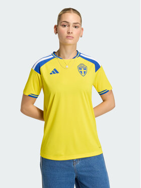 adidas adidas Koszulka techniczna Sweden 26 Home Jersey Żółty Regular Fit