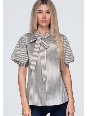 Ombre Ombre Koszula OW-SH-E0067 Beżowy Loose Fit