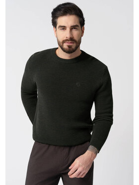 Volcano Volcano Sweter S-BERTO Czarny Regular Fit