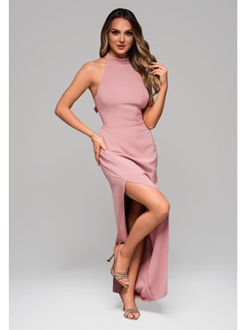 Ombre Ombre Sukienka wieczorowa LA-OM-DLR101 Różowy Regular Fit