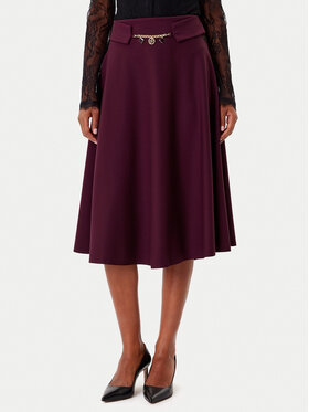 Rinascimento Rinascimento Trapézová sukňa CFC0126216003 Bordová Regular Fit