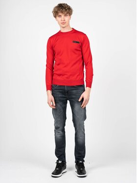 Plein Sport Plein Sport Sweter MPPS90152 Czerwony Regular Fit