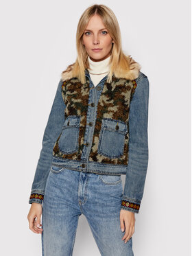 Desigual Desigual Kurtka jeansowa Wild Glam 21WWED02 Niebieski Regular Fit