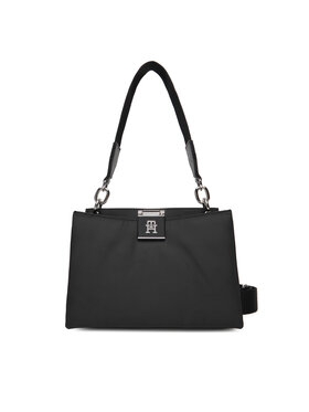 Tommy Hilfiger Tommy Hilfiger Дамска чанта Th Her Med Satchel Nylon Sv AW0AW18200 Черен