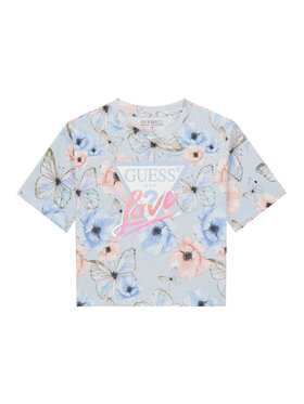 Guess Guess Tricou J6RI08 K6YW4 Albastru celest Regular Fit