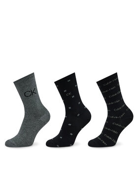 Calvin Klein Calvin Klein Σετ 3 ζευγάρια ψηλές κάλτσες γυναικείες 701224118 Μαύρο