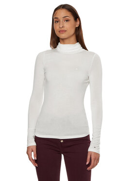 Tommy Hilfiger Tommy Hilfiger Rolák SLIM SOFT TENCEL ROLL NECK TOP WW0WW36138 Écru Slim Fit