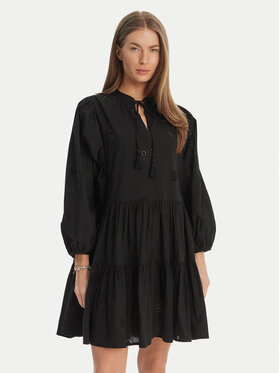 Seafolly Seafolly Φόρεμα καλοκαιρινό Embroidery 54155-DR Μαύρο Regular Fit