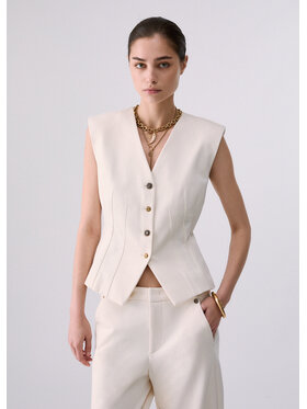 Liu Jo Liu Jo Gilet WF6413J918920704 Bianco Regular Fit